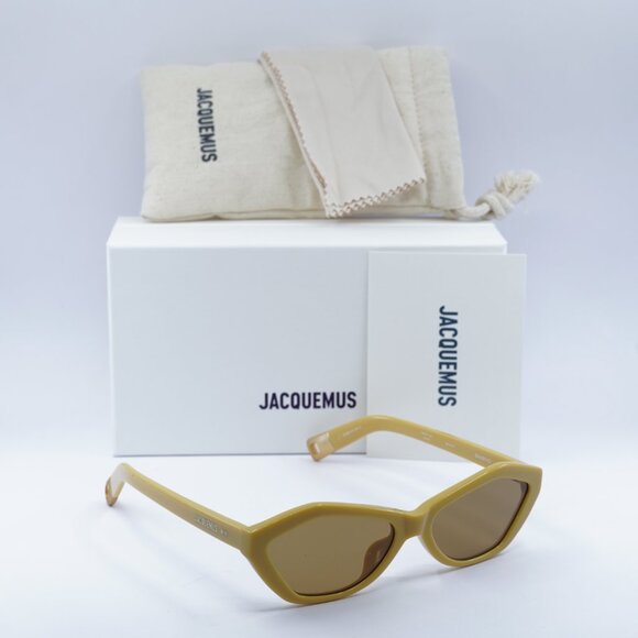 Jacquemus BAMBINO JAC/42 C7 Cat Eye Sunglasses - Banana/Brown - Picture 8 of 11